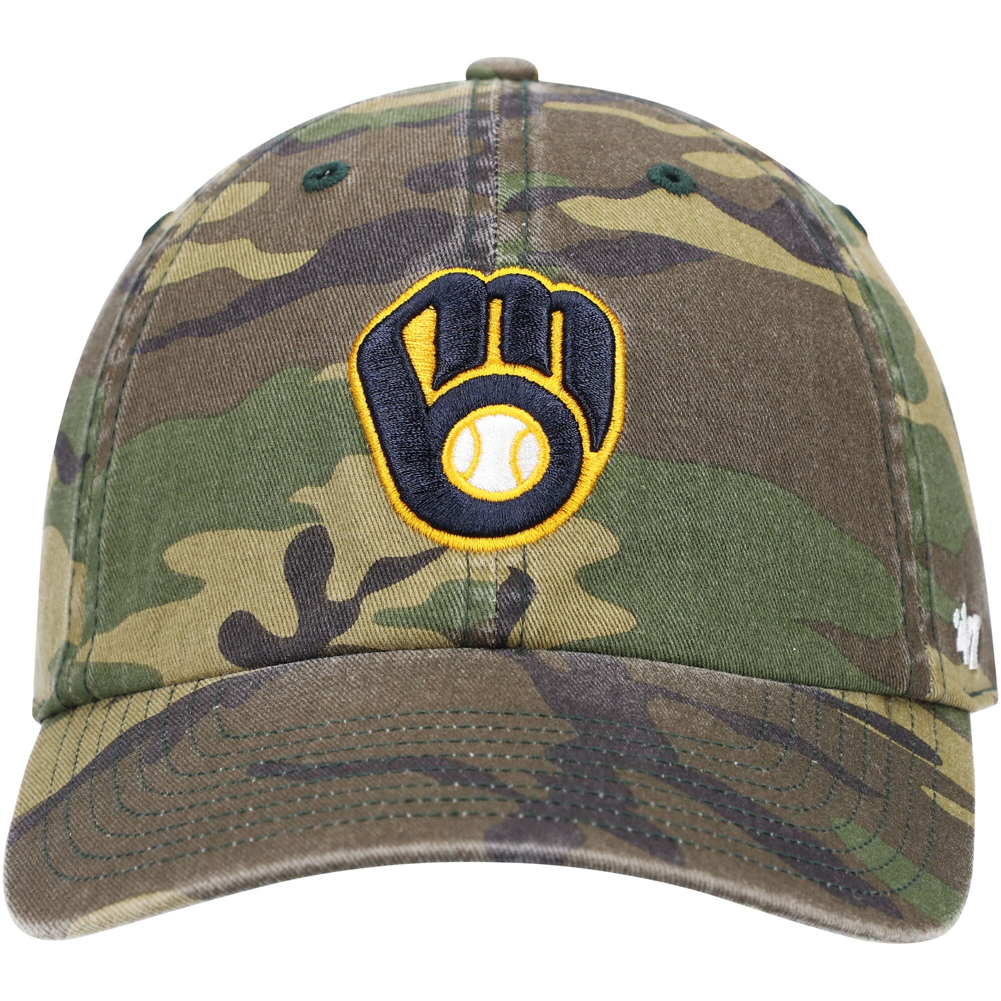 Milwaukee Brewers Jerseys Shop – mens milwaukee brewers 47 camo team clean up adjustable hat Baseball Jerseys and Caps