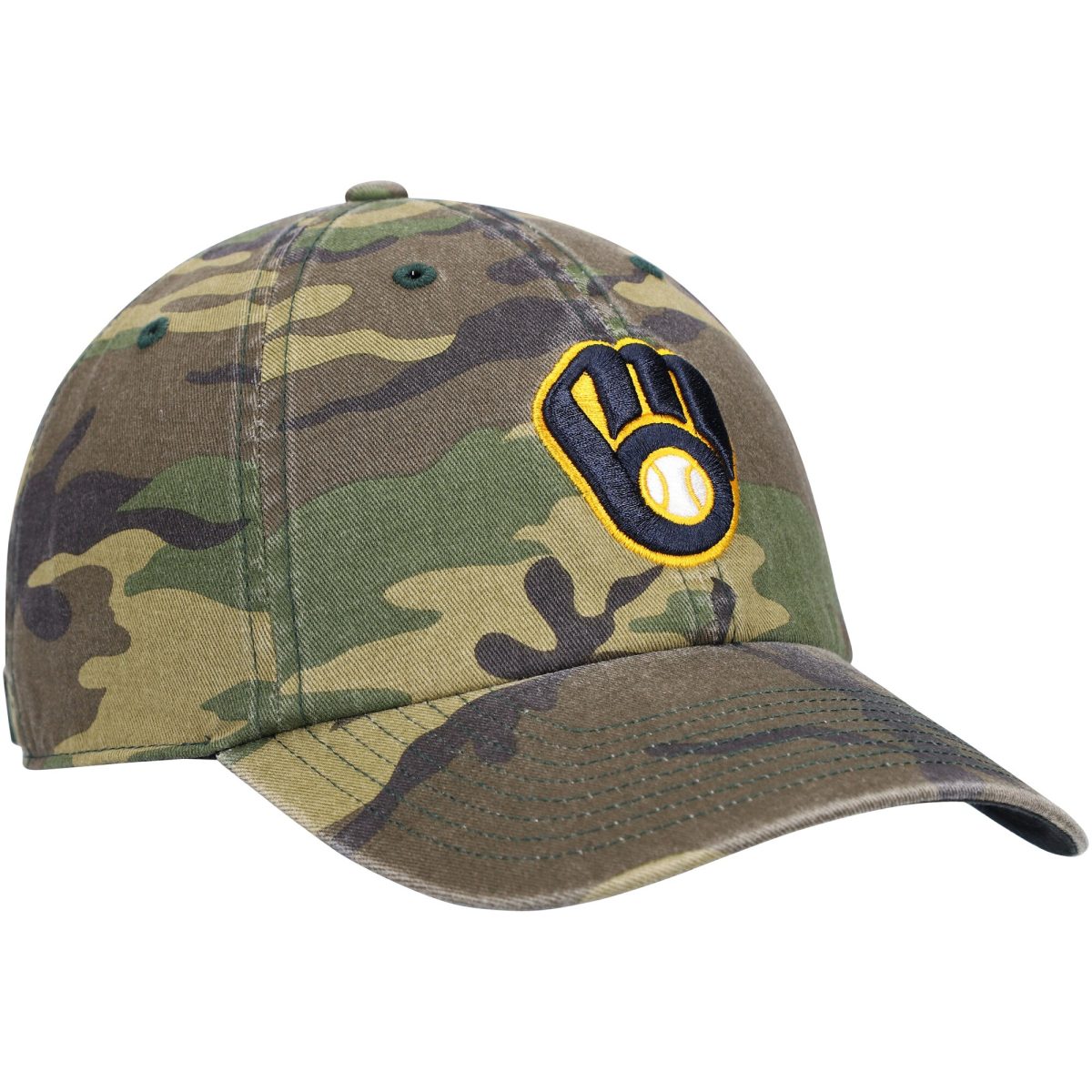 Milwaukee Brewers Jerseys Shop – mens milwaukee brewers 47 camo team clean up adjustable hat Baseball Jerseys and Caps
