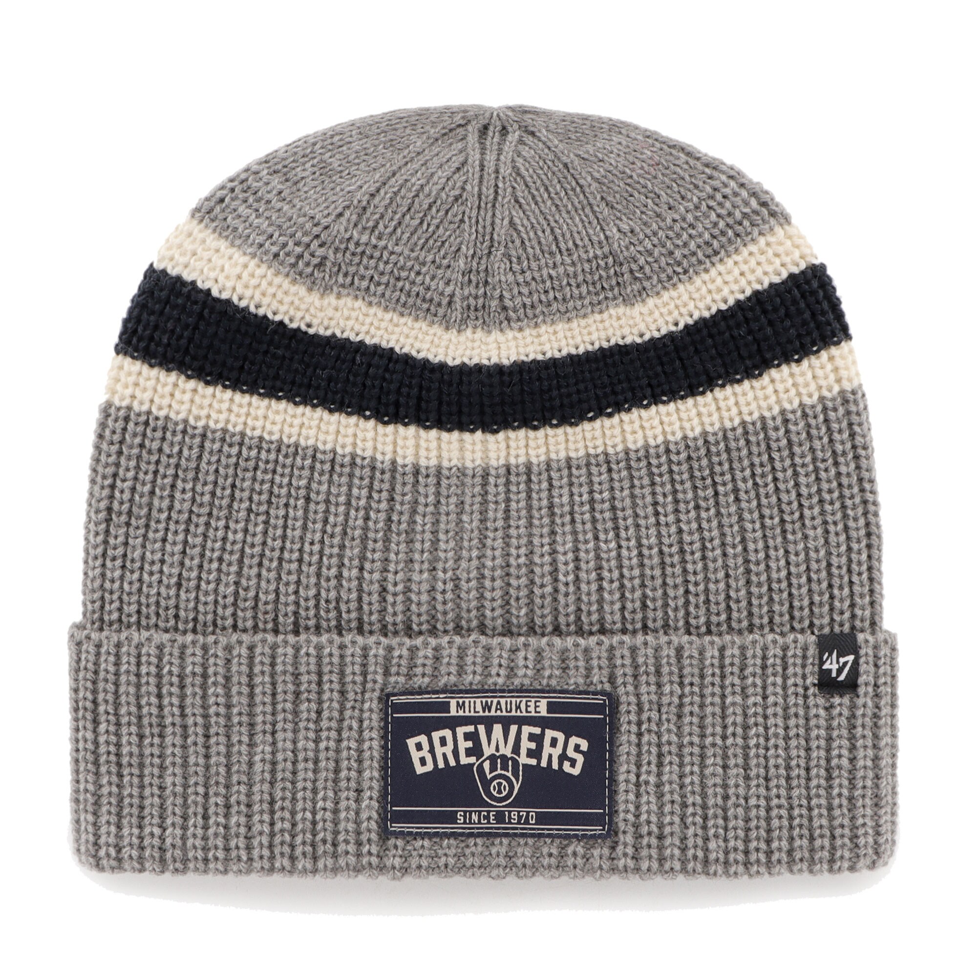 Milwaukee Brewers Jerseys Shop – mens milwaukee brewers 47 graphite penobscot cuffed knit hat Baseball Jerseys and Caps