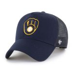 Milwaukee Brewers Jerseys Shop – mens milwaukee brewers 47 navy ballpark offside adjustable trucker hat Baseball Jerseys and Caps