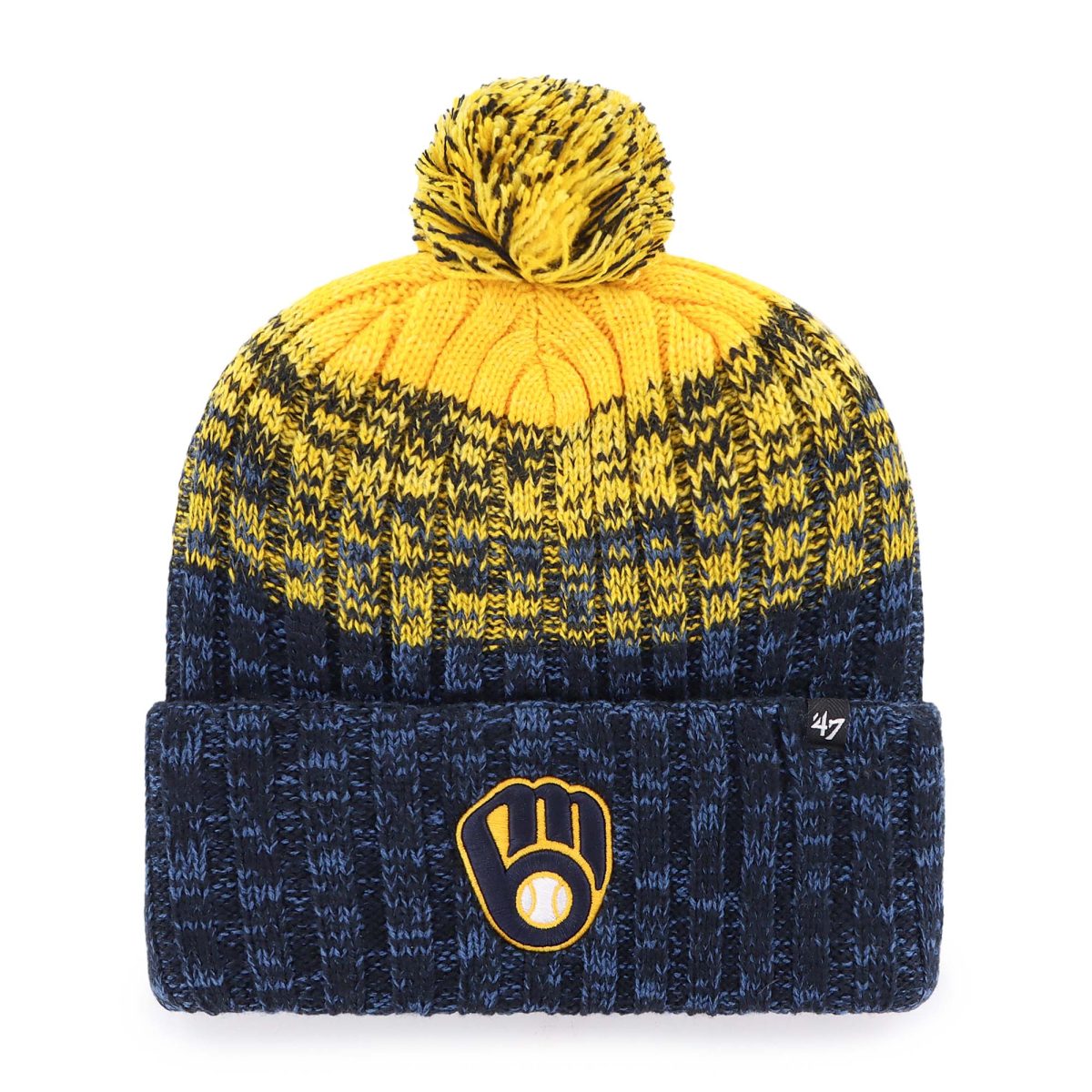 Milwaukee Brewers Jerseys Shop – mens milwaukee brewers 47 navy cascade cuffed knit hat with pom Baseball Jerseys and Caps