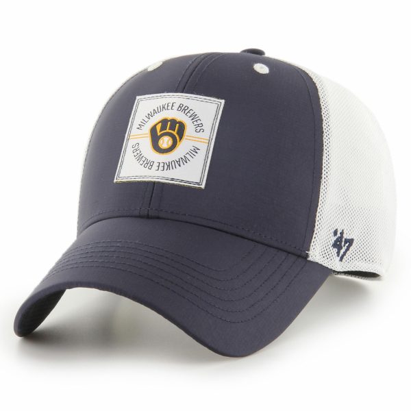 Milwaukee Brewers Jerseys Shop – mens milwaukee brewers 47 navy disburse mvp trucker adjustable hat Baseball Jerseys and Caps