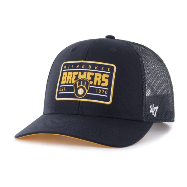Milwaukee Brewers Jerseys Shop – mens milwaukee brewers 47 navy hardline trucker adjustable hat Baseball Jerseys and Caps
