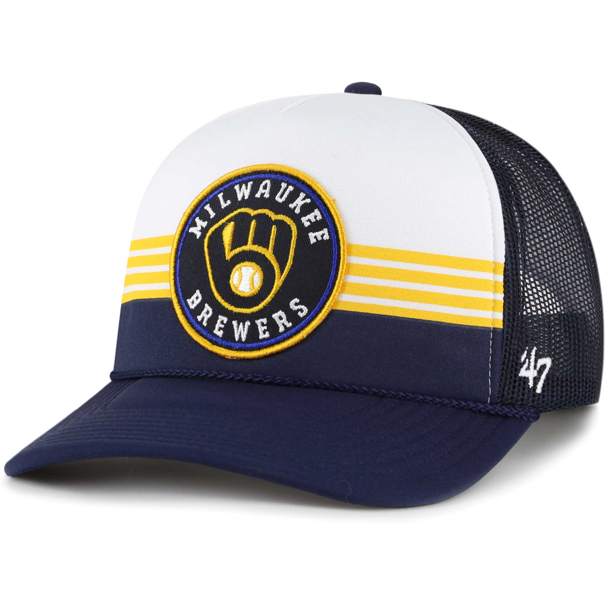 Milwaukee Brewers Jerseys Shop – mens milwaukee brewers 47 navy lift off foam front mesh trucker adjustable hat Baseball Jerseys and Caps