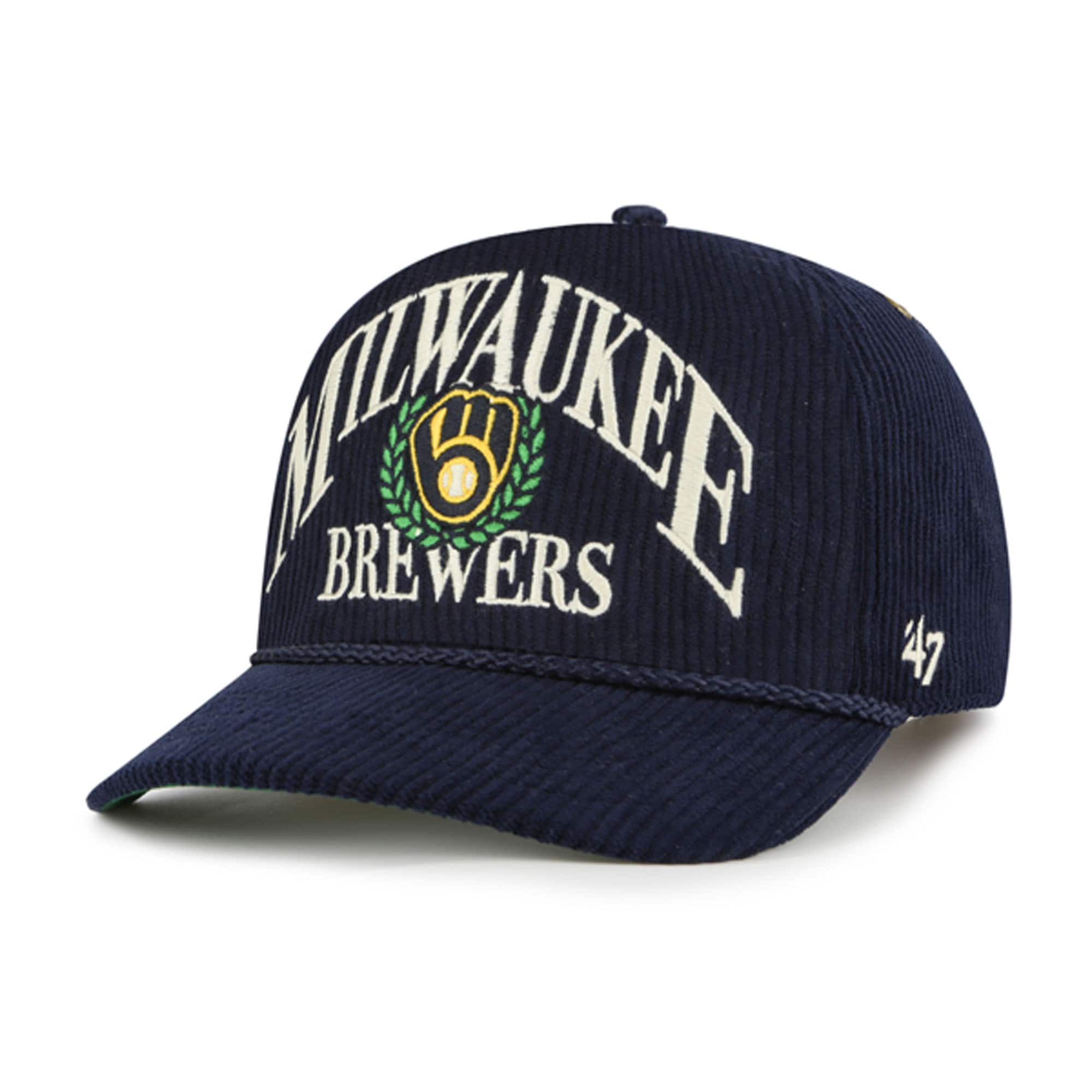 Milwaukee Brewers Jerseys Shop – mens milwaukee brewers 47 navy pitchout rope hitch adjustable hat Baseball Jerseys and Caps