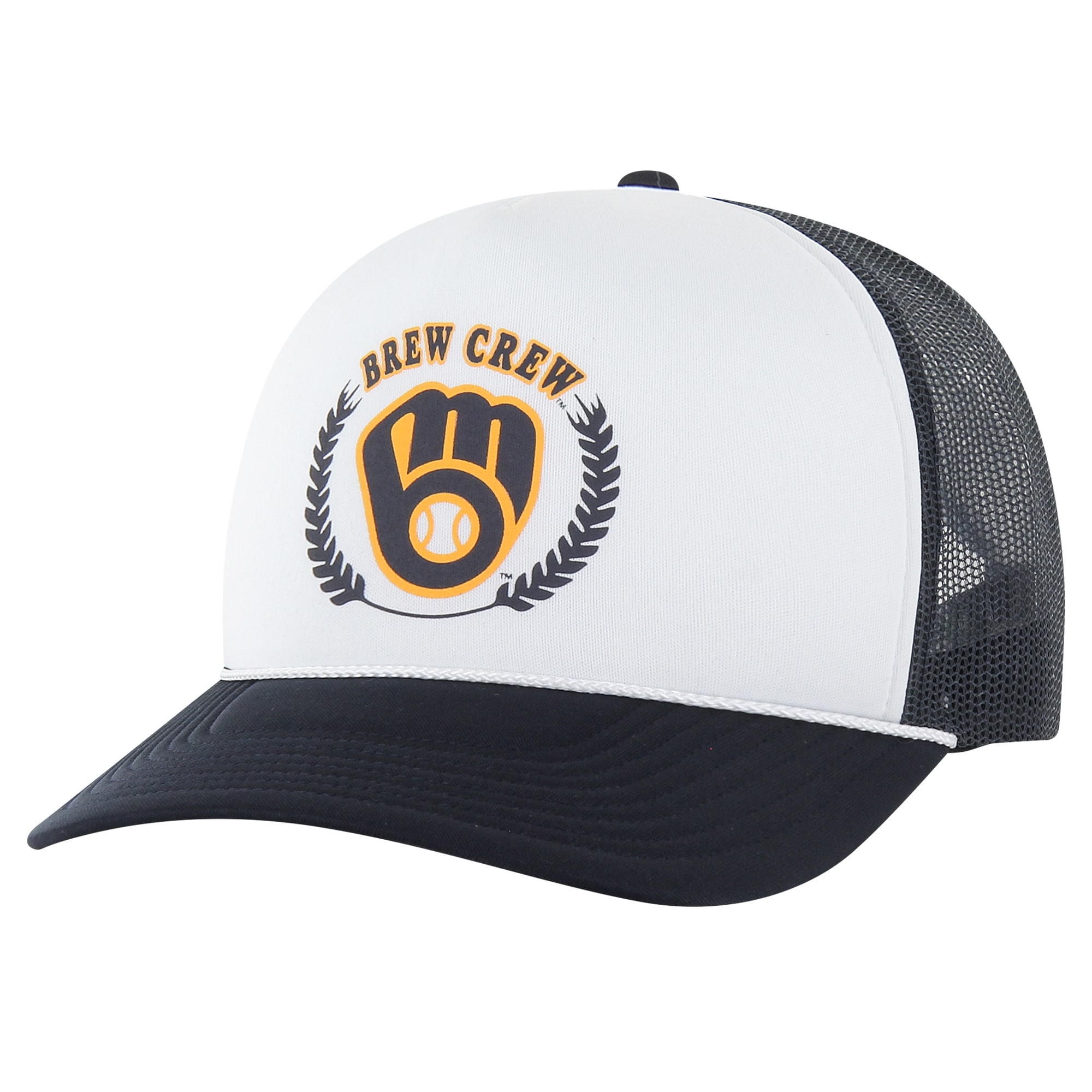 Milwaukee Brewers Jerseys Shop – mens milwaukee brewers 47 navy retro region foam trucker adjustable hat Baseball Jerseys and Caps