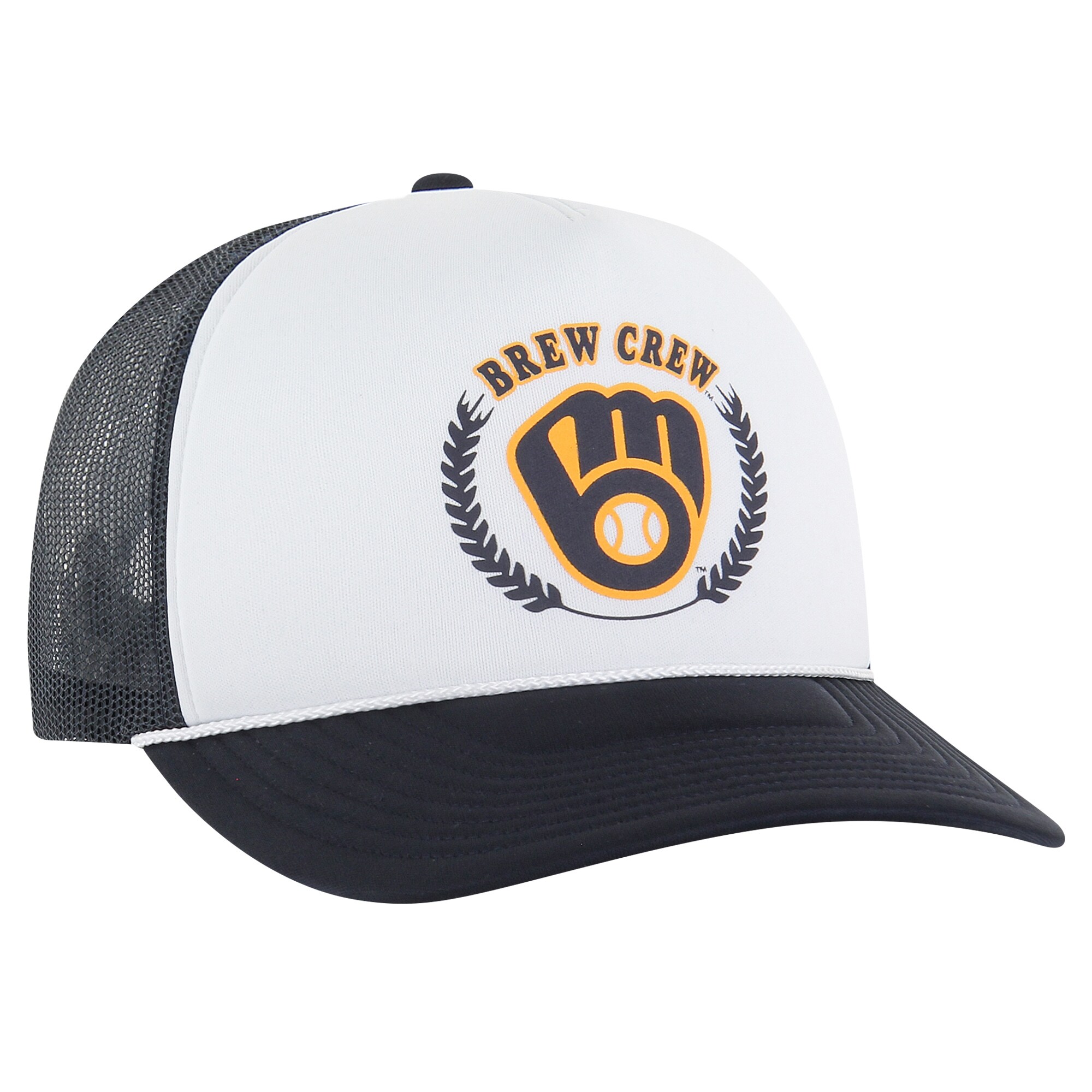 Milwaukee Brewers Jerseys Shop – mens milwaukee brewers 47 navy retro region foam trucker adjustable hat Baseball Jerseys and Caps