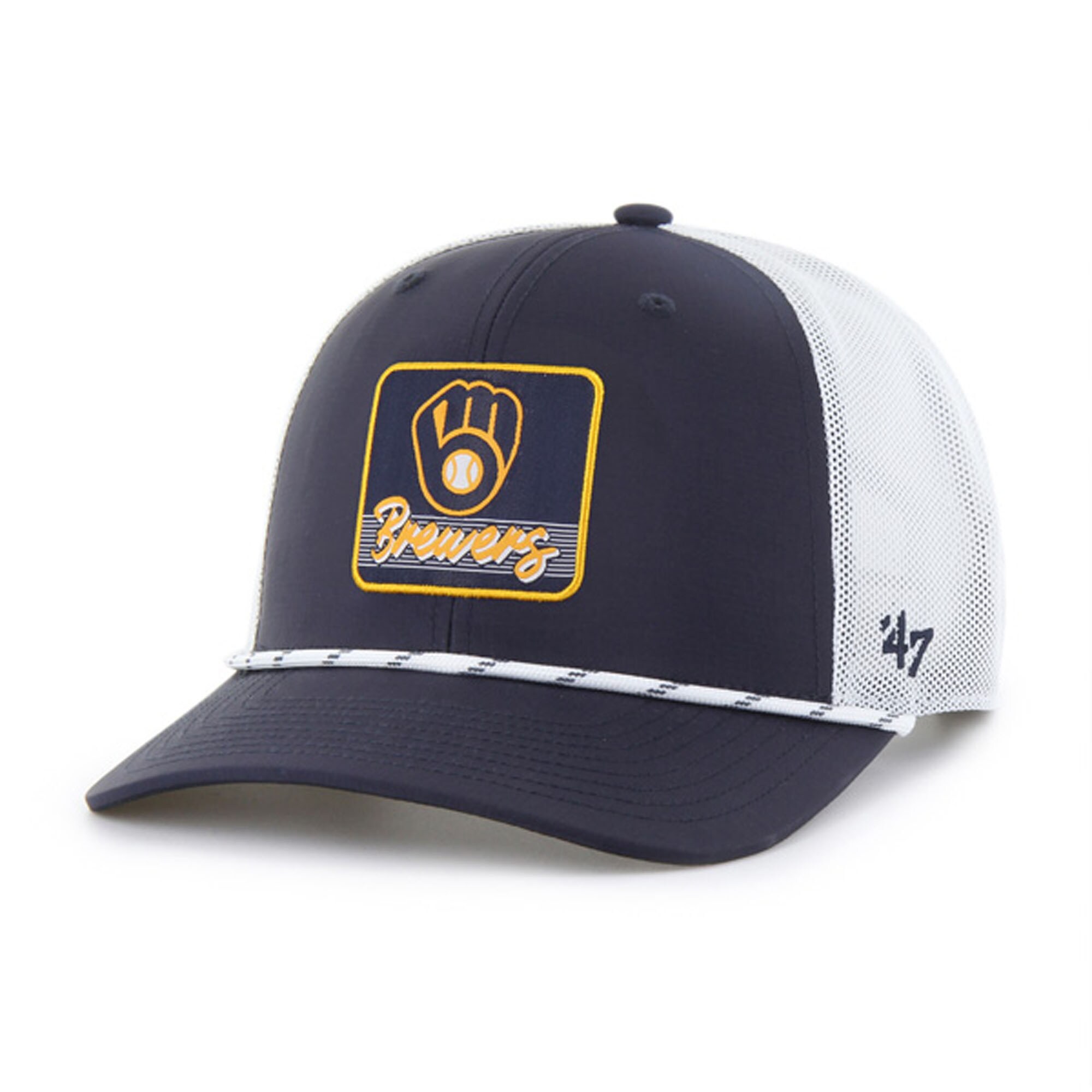 Milwaukee Brewers Jerseys Shop – mens milwaukee brewers 47 navywhite scratch adjustable trucker hat Baseball Jerseys and Caps