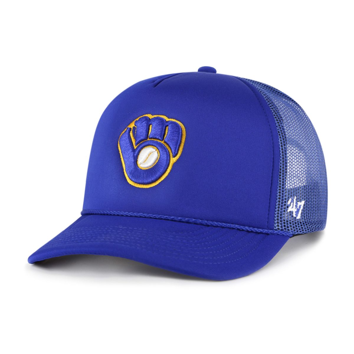 Milwaukee Brewers Jerseys Shop – mens milwaukee brewers 47 royal foam logo trucker adjustable hat Baseball Jerseys and Caps
