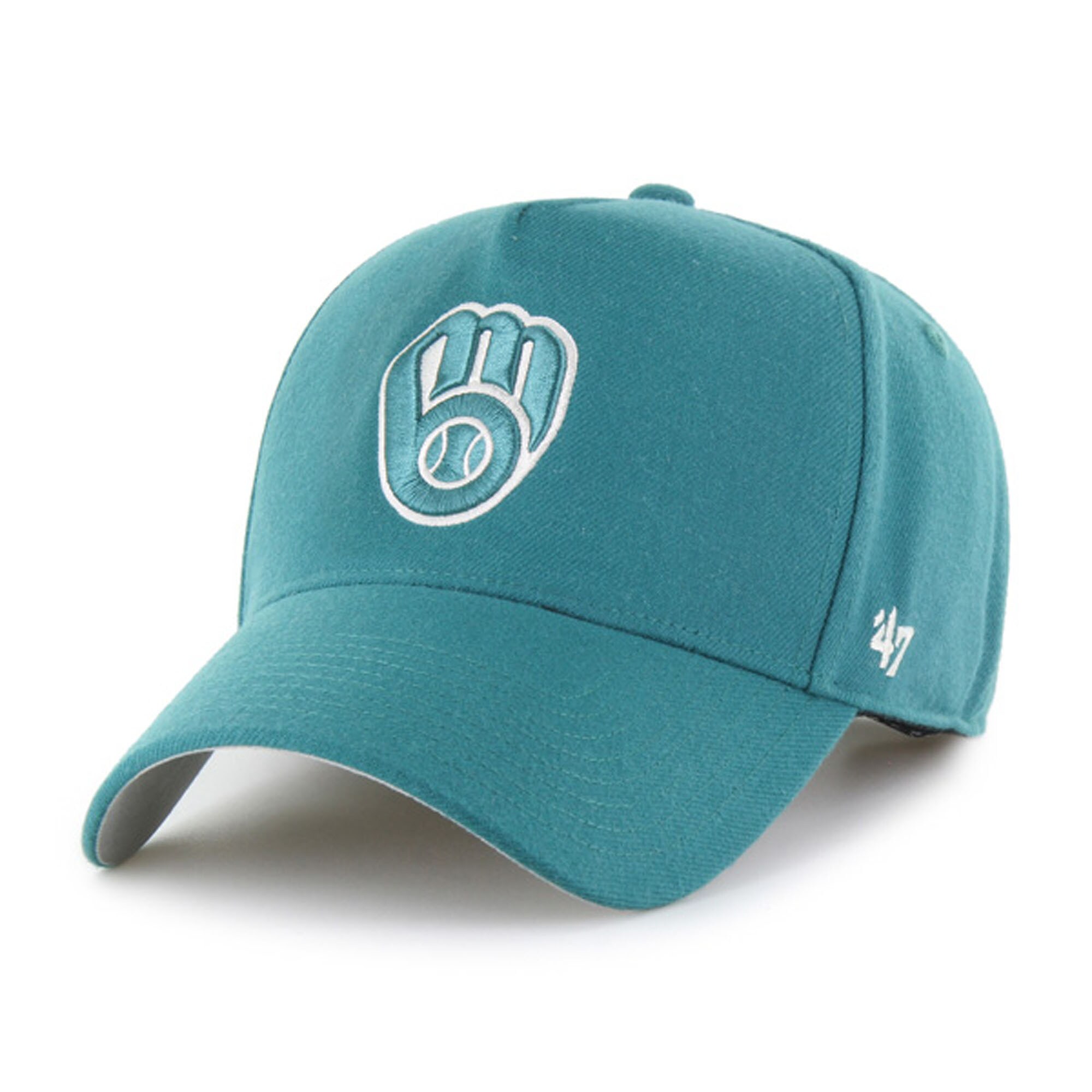 Milwaukee Brewers Jerseys Shop – mens milwaukee brewers 47 teal ballpark offside adjustable hat Baseball Jerseys and Caps