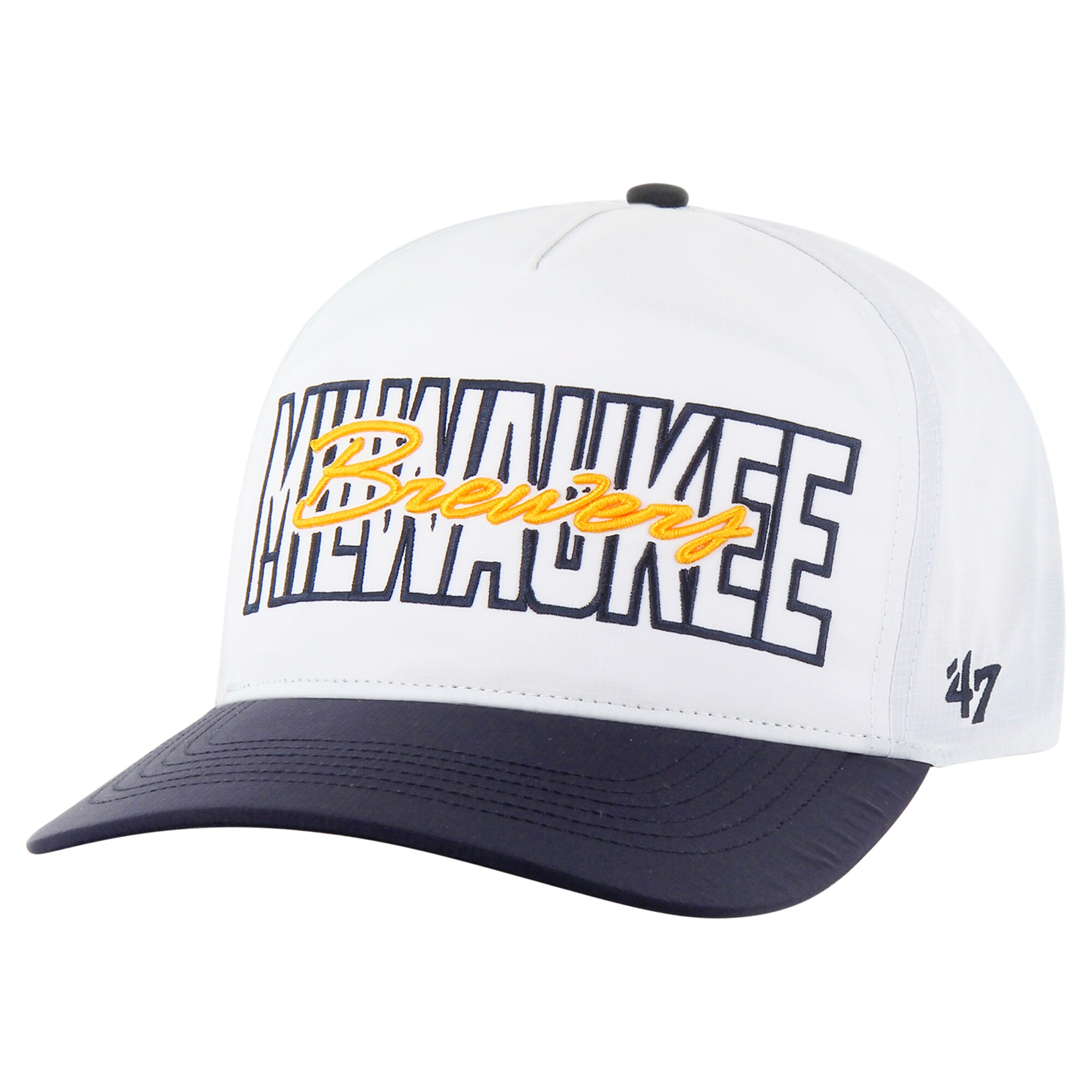 Milwaukee Brewers Jerseys Shop – mens milwaukee brewers 47 white lineman hitch adjustable hat Baseball Jerseys and Caps