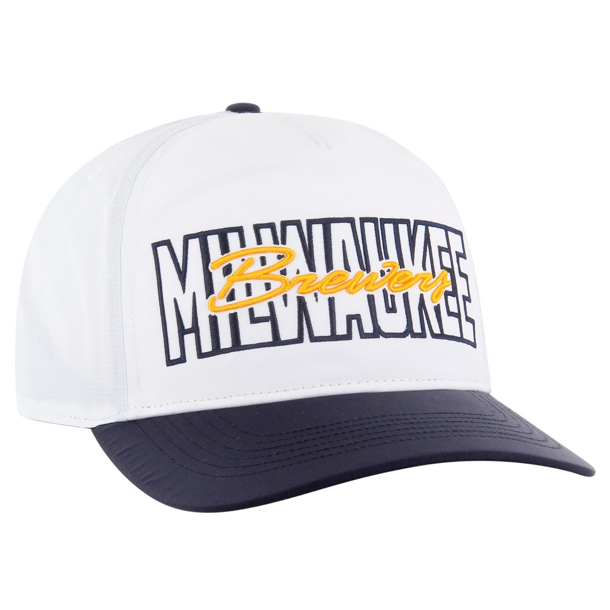 Milwaukee Brewers Jerseys Shop – mens milwaukee brewers 47 white lineman hitch adjustable hat Baseball Jerseys and Caps
