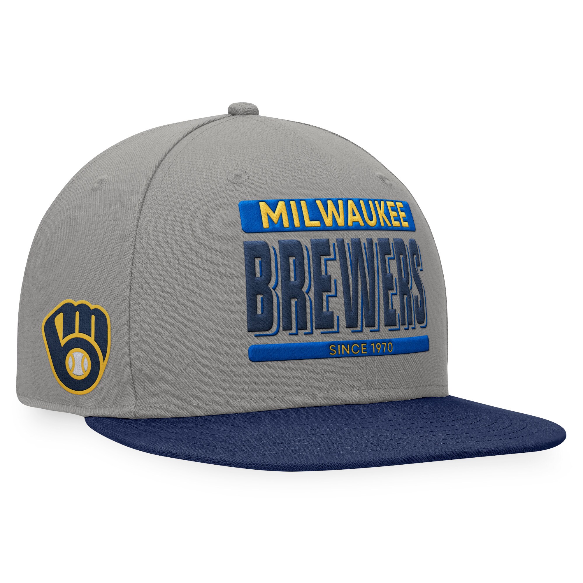 Milwaukee Brewers Jerseys Shop – mens milwaukee brewers fanatics graynavy line drive two-tone snapback hat Baseball Jerseys and Caps