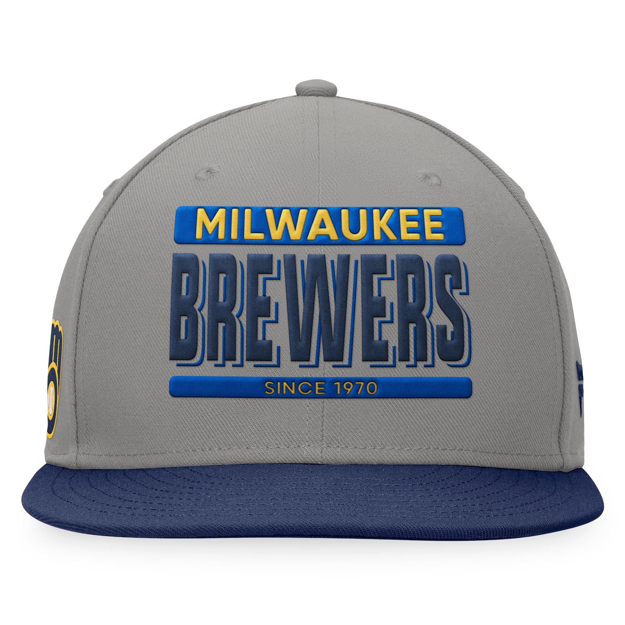 Milwaukee Brewers Jerseys Shop – mens milwaukee brewers fanatics graynavy line drive two-tone snapback hat Baseball Jerseys and Caps