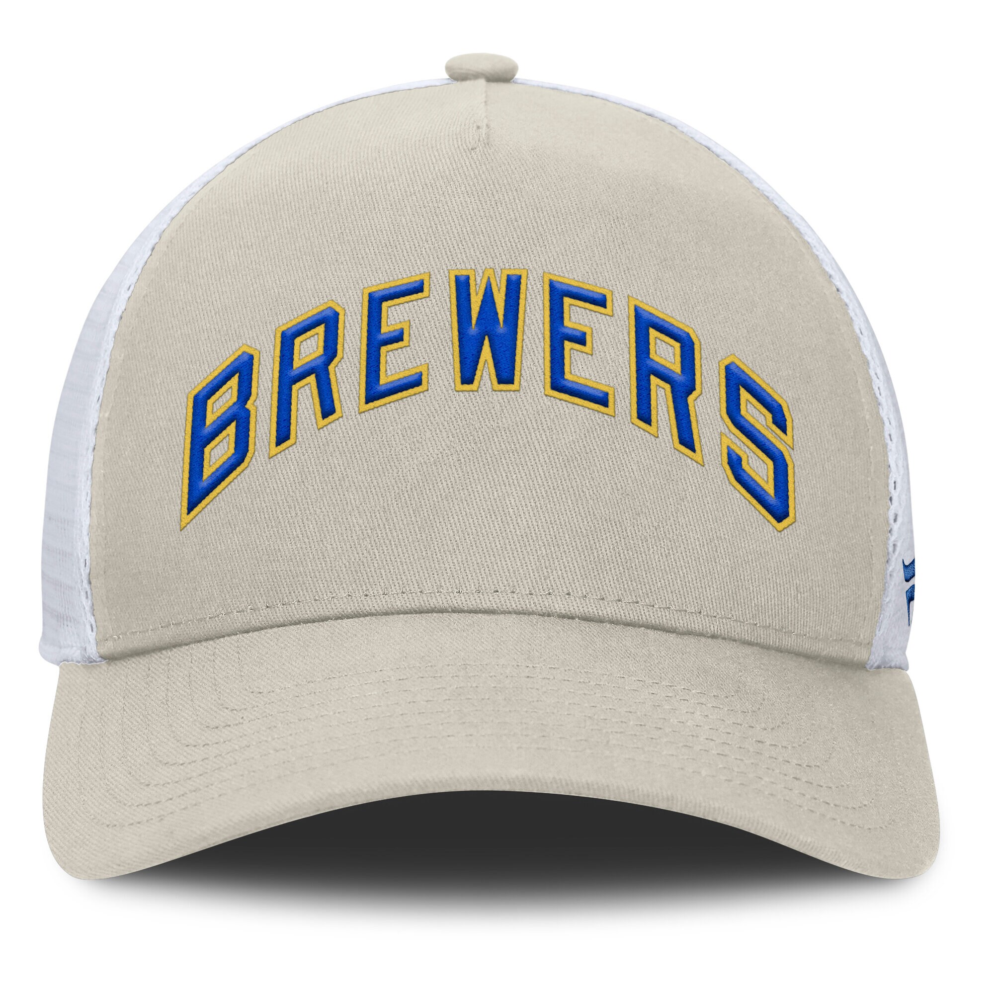 Milwaukee Brewers Jerseys Shop – mens milwaukee brewers fanatics khaki heritage light khaki a-frame adjustable hat Baseball Jerseys and Caps