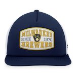 Milwaukee Brewers Jerseys Shop – mens milwaukee brewers fanatics navy foam front patch trucker snapback hat Baseball Jerseys and Caps