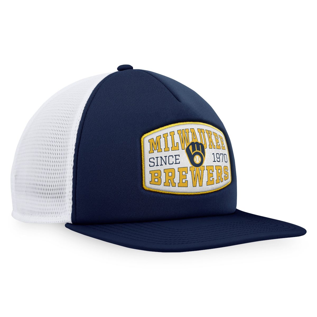 Milwaukee Brewers Jerseys Shop – mens milwaukee brewers fanatics navy foam front patch trucker snapback hat Baseball Jerseys and Caps