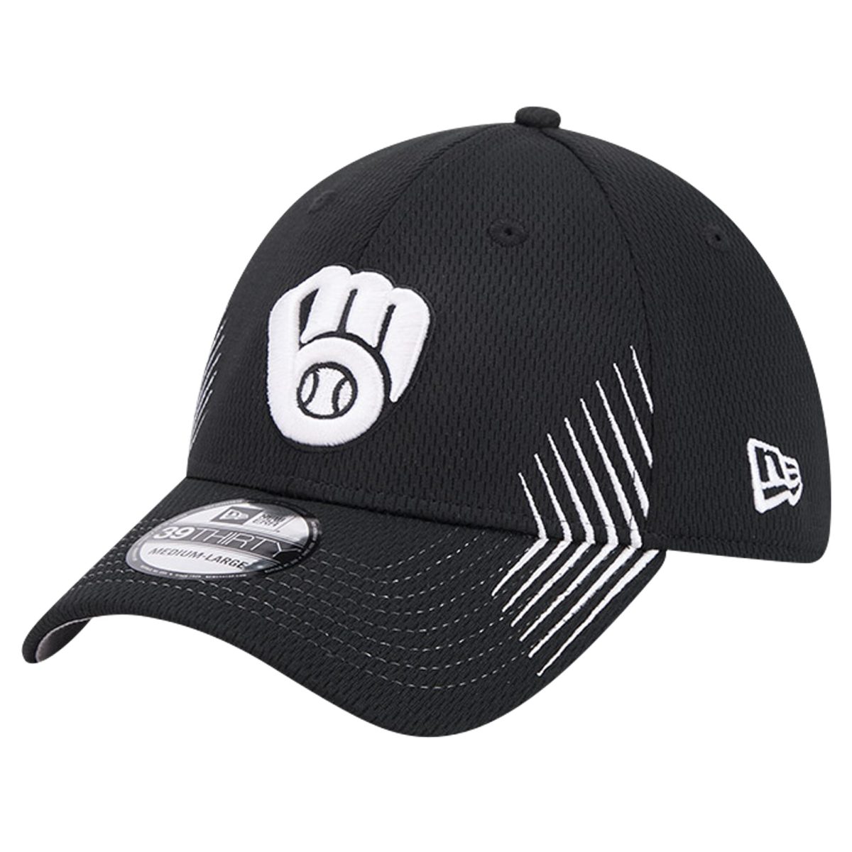 Milwaukee Brewers Jerseys Shop – mens milwaukee brewers new era black active dash mark 39thirty flex hat Baseball Jerseys and Caps
