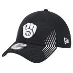 Milwaukee Brewers Jerseys Shop – mens milwaukee brewers new era black active dash mark 39thirty flex hat Baseball Jerseys and Caps