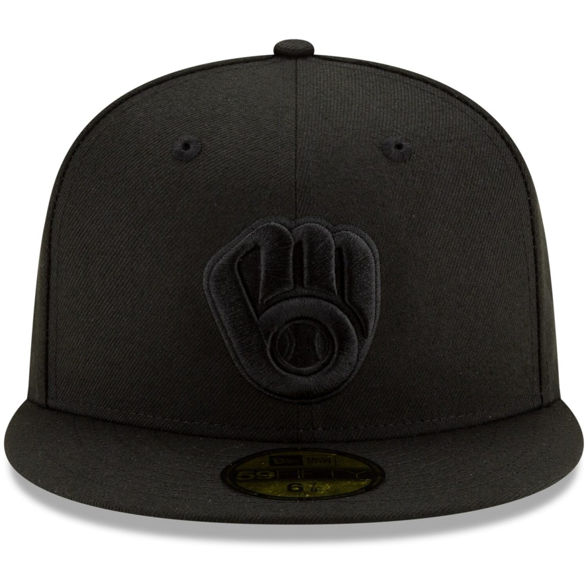 Milwaukee Brewers Jerseys Shop – mens milwaukee brewers new era black black on black 59fifty fitted hat Baseball Jerseys and Caps