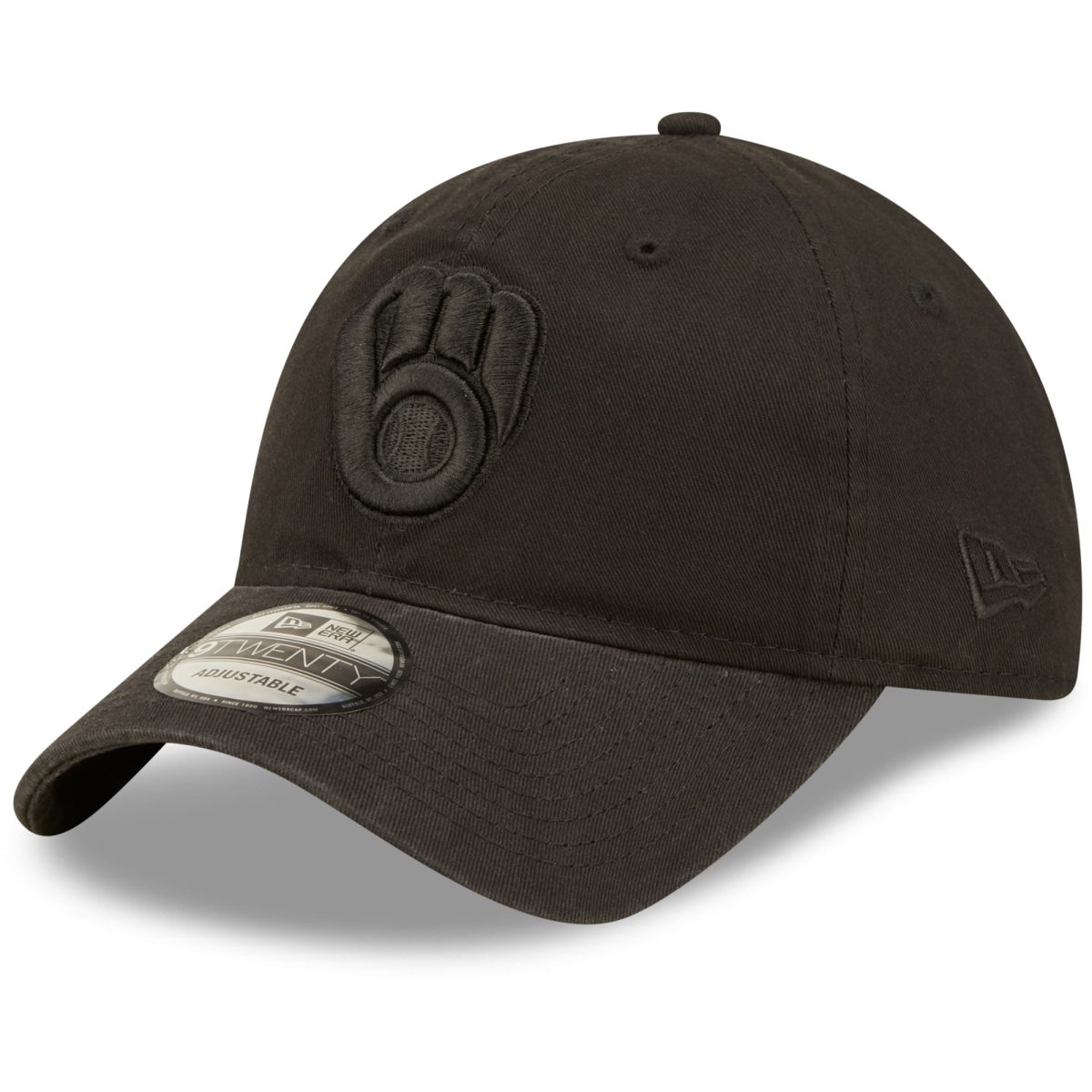 Milwaukee Brewers Jerseys Shop – mens milwaukee brewers new era black on black core classic 2.0 9twenty adjustable hat Baseball Jerseys and Caps
