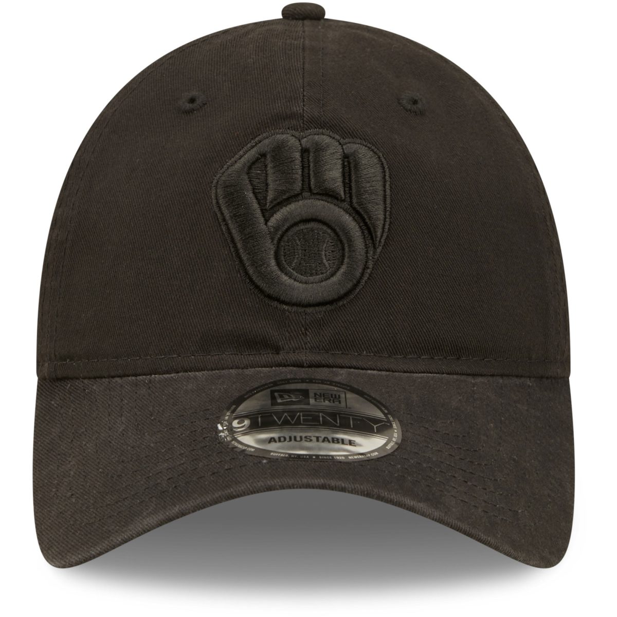 Milwaukee Brewers Jerseys Shop – mens milwaukee brewers new era black on black core classic 2.0 9twenty adjustable hat Baseball Jerseys and Caps