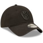 Milwaukee Brewers Jerseys Shop – mens milwaukee brewers new era black on black core classic 2.0 9twenty adjustable hat Baseball Jerseys and Caps
