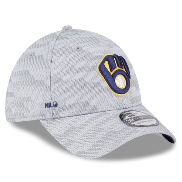 Milwaukee Brewers Jerseys Shop – mens milwaukee brewers new era gray 2025 mlb clubhouse 39thirty flex hat Baseball Jerseys and Caps