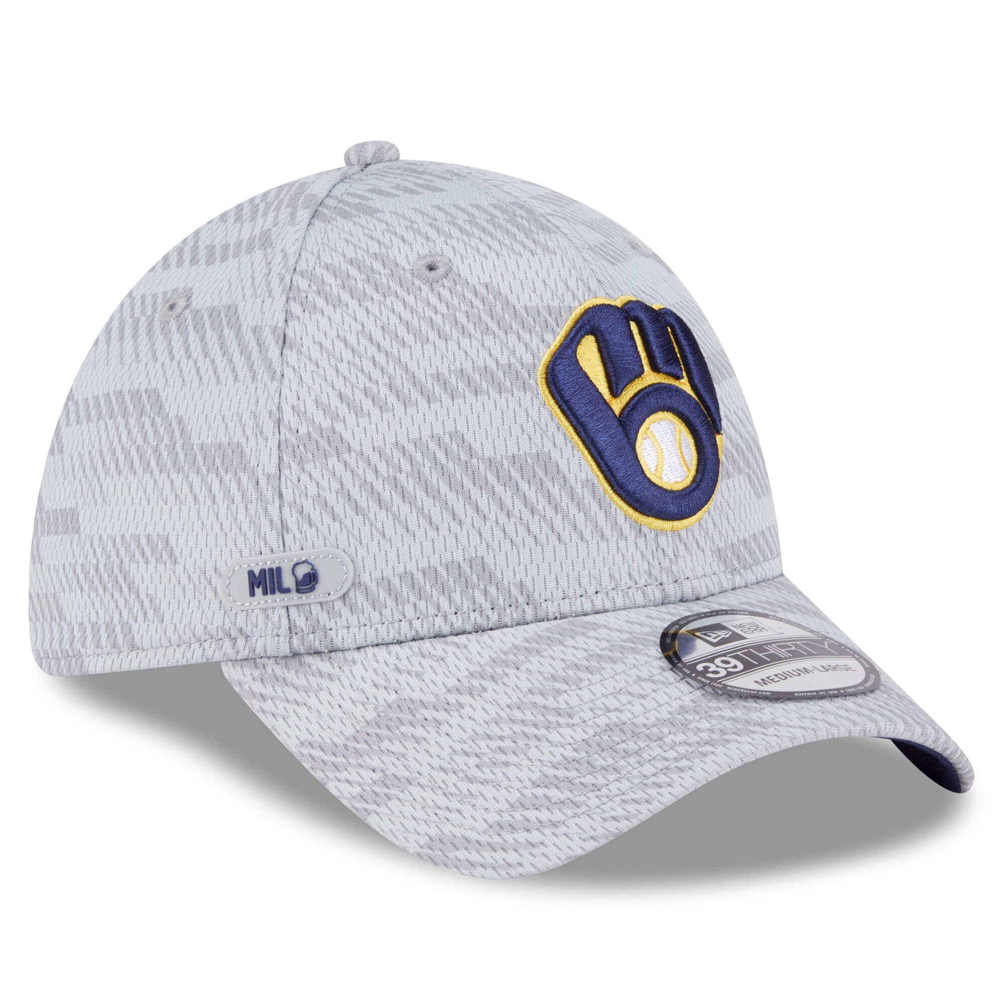 Milwaukee Brewers Jerseys Shop – mens milwaukee brewers new era gray 2025 mlb clubhouse 39thirty flex hat Baseball Jerseys and Caps