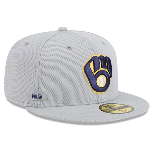 Milwaukee Brewers Jerseys Shop – mens milwaukee brewers new era gray 2025 mlb clubhouse 59fifty fitted hat Baseball Jerseys and Caps