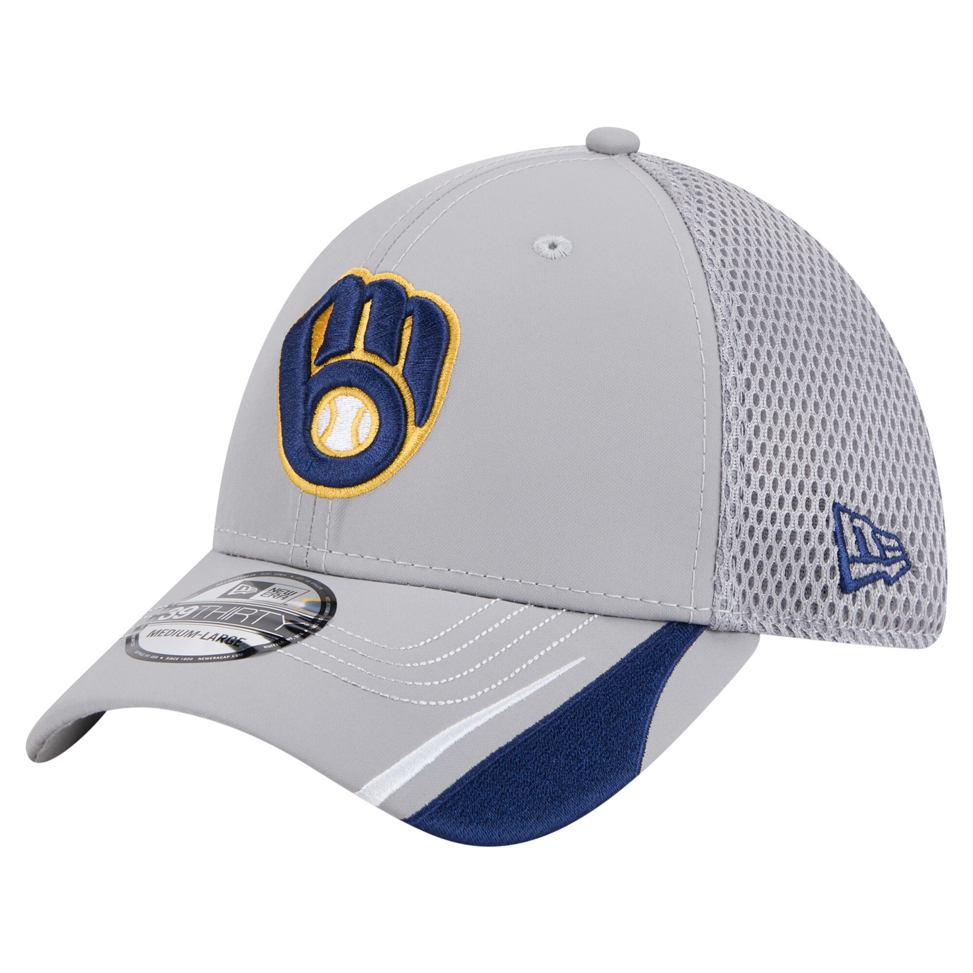 Milwaukee Brewers Jerseys Shop – mens milwaukee brewers new era gray linear 39thirty flex-fit hat Baseball Jerseys and Caps