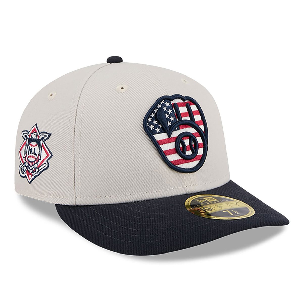 Milwaukee Brewers Jerseys Shop – mens milwaukee brewers new era khakiblack 2024 fourth of july low profile 59fifty fitted hat Baseball Jerseys and Caps