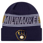 Milwaukee Brewers Jerseys Shop – mens milwaukee brewers new era navy authentic collection cuffed knit hat Baseball Jerseys and Caps