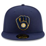 Milwaukee Brewers Jerseys Shop – mens milwaukee brewers new era navy home authentic collection on-field 59fifty fitted hat Baseball Jerseys and Caps