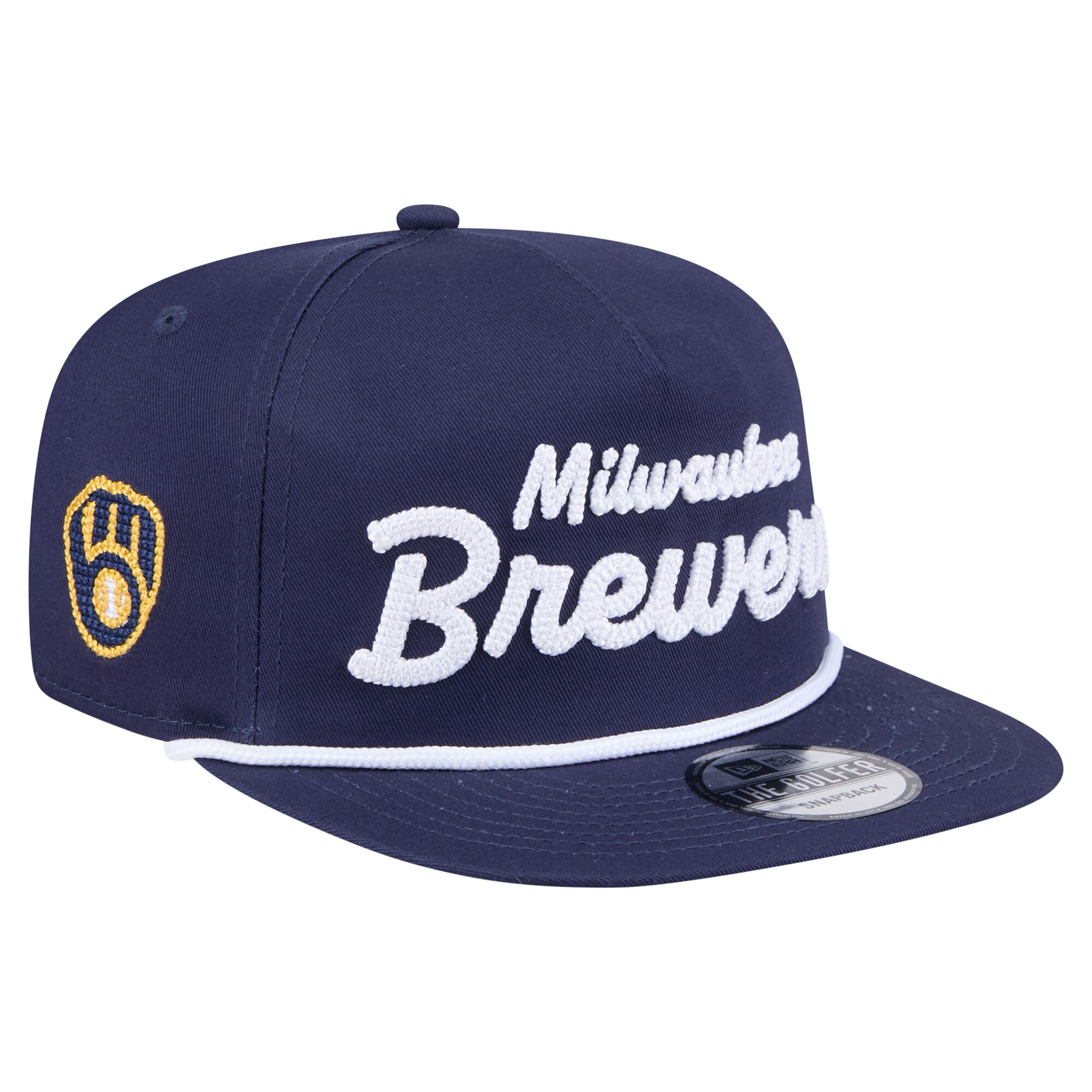 Milwaukee Brewers Jerseys Shop – mens milwaukee brewers new era navy team text golfer snapback hat Baseball Jerseys and Caps