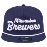 Milwaukee Brewers Jerseys Shop – mens milwaukee brewers new era navy team text golfer snapback hat Baseball Jerseys and Caps