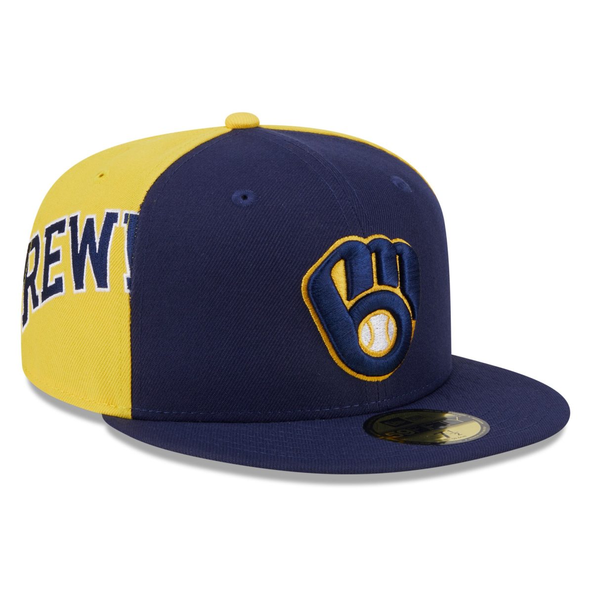 Milwaukee Brewers Jerseys Shop – mens milwaukee brewers new era navygold gameday sideswipe 59fifty fitted hat Baseball Jerseys and Caps