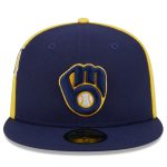 Milwaukee Brewers Jerseys Shop – mens milwaukee brewers new era navygold gameday sideswipe 59fifty fitted hat Baseball Jerseys and Caps