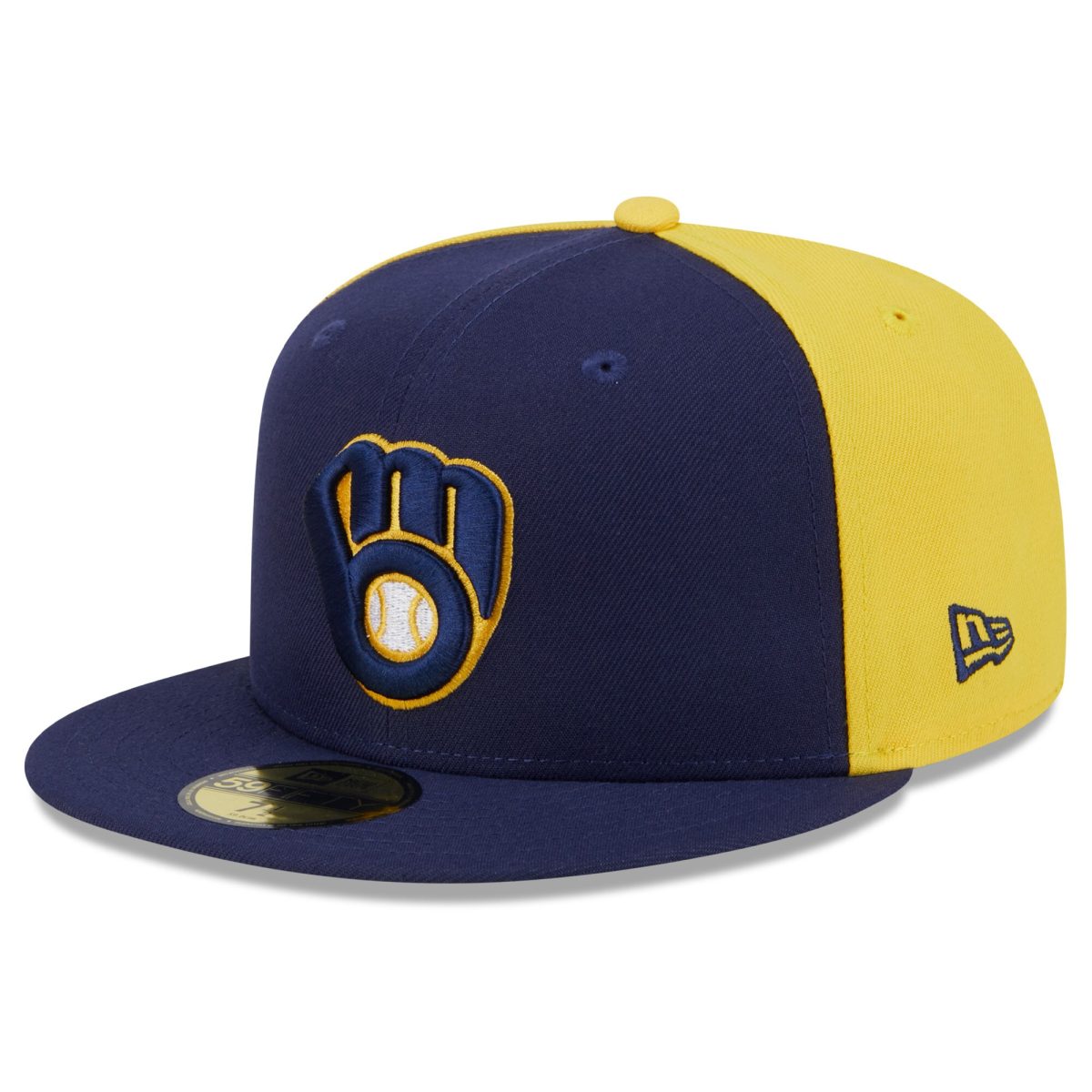 Milwaukee Brewers Jerseys Shop – mens milwaukee brewers new era navygold gameday sideswipe 59fifty fitted hat Baseball Jerseys and Caps