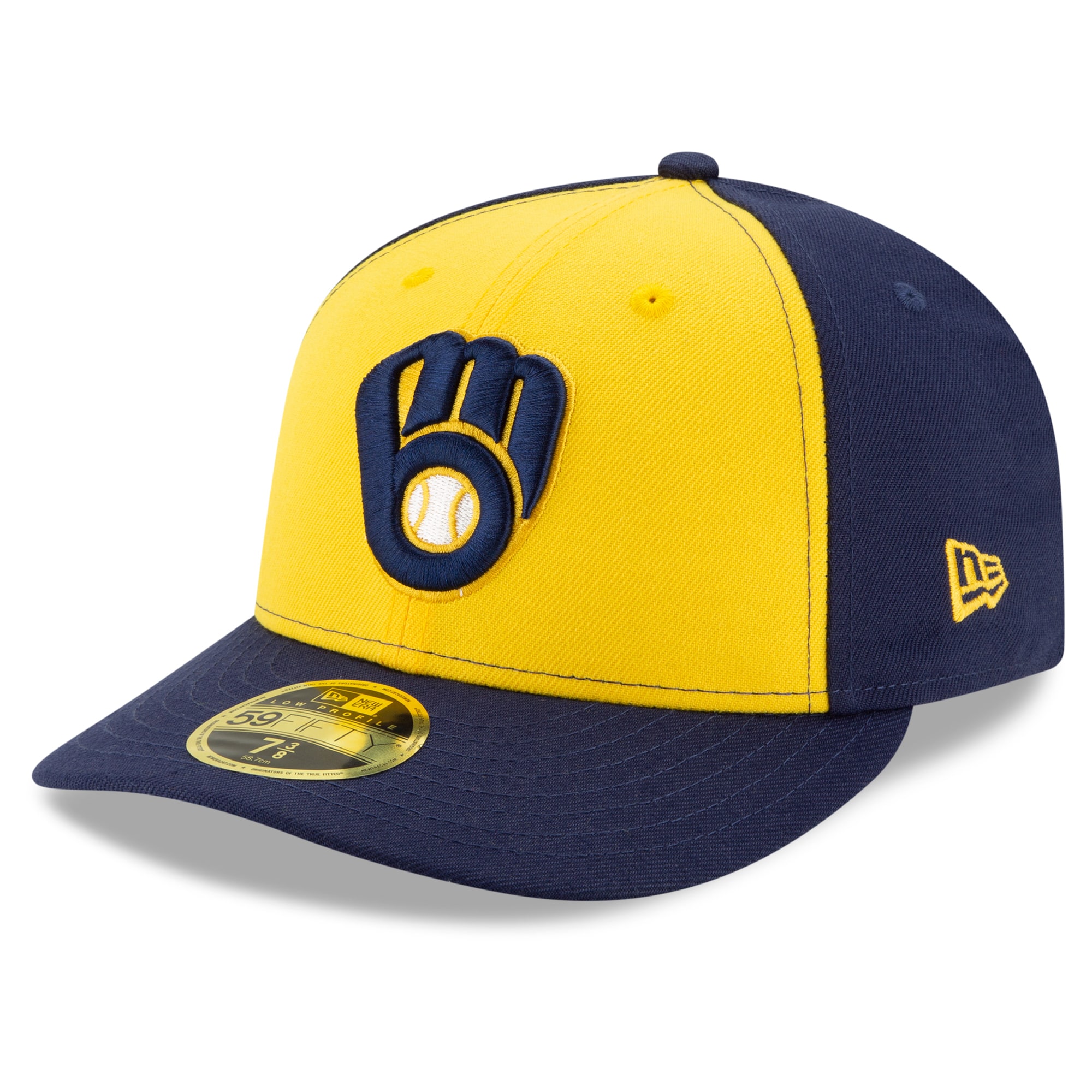 Milwaukee Brewers Jerseys Shop – mens milwaukee brewers new era navyyellow alternate 2020 authentic collection on-field low profile fitted hat Baseball Jerseys and Caps