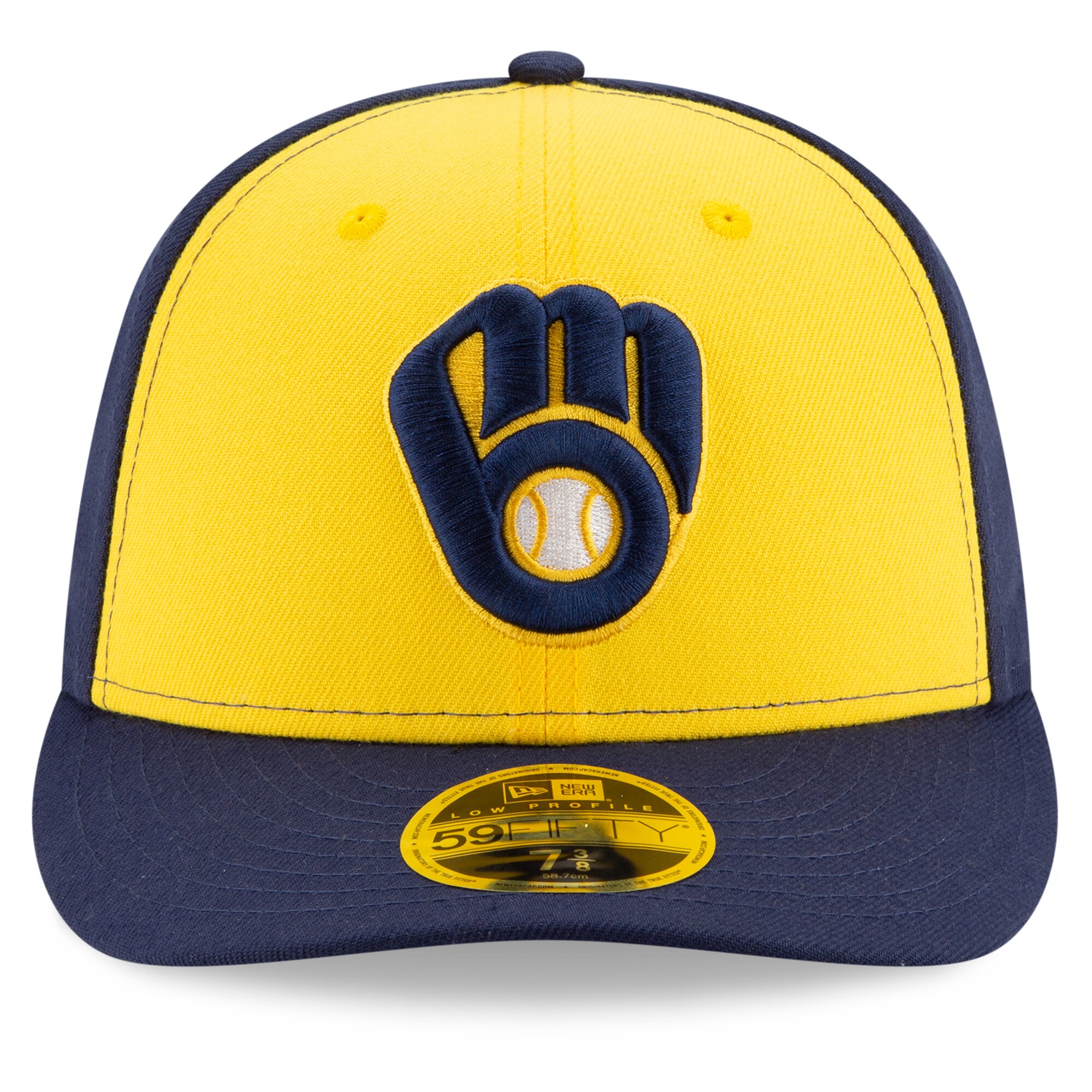 Milwaukee Brewers Jerseys Shop – mens milwaukee brewers new era navyyellow alternate 2020 authentic collection on-field low profile fitted hat Baseball Jerseys and Caps