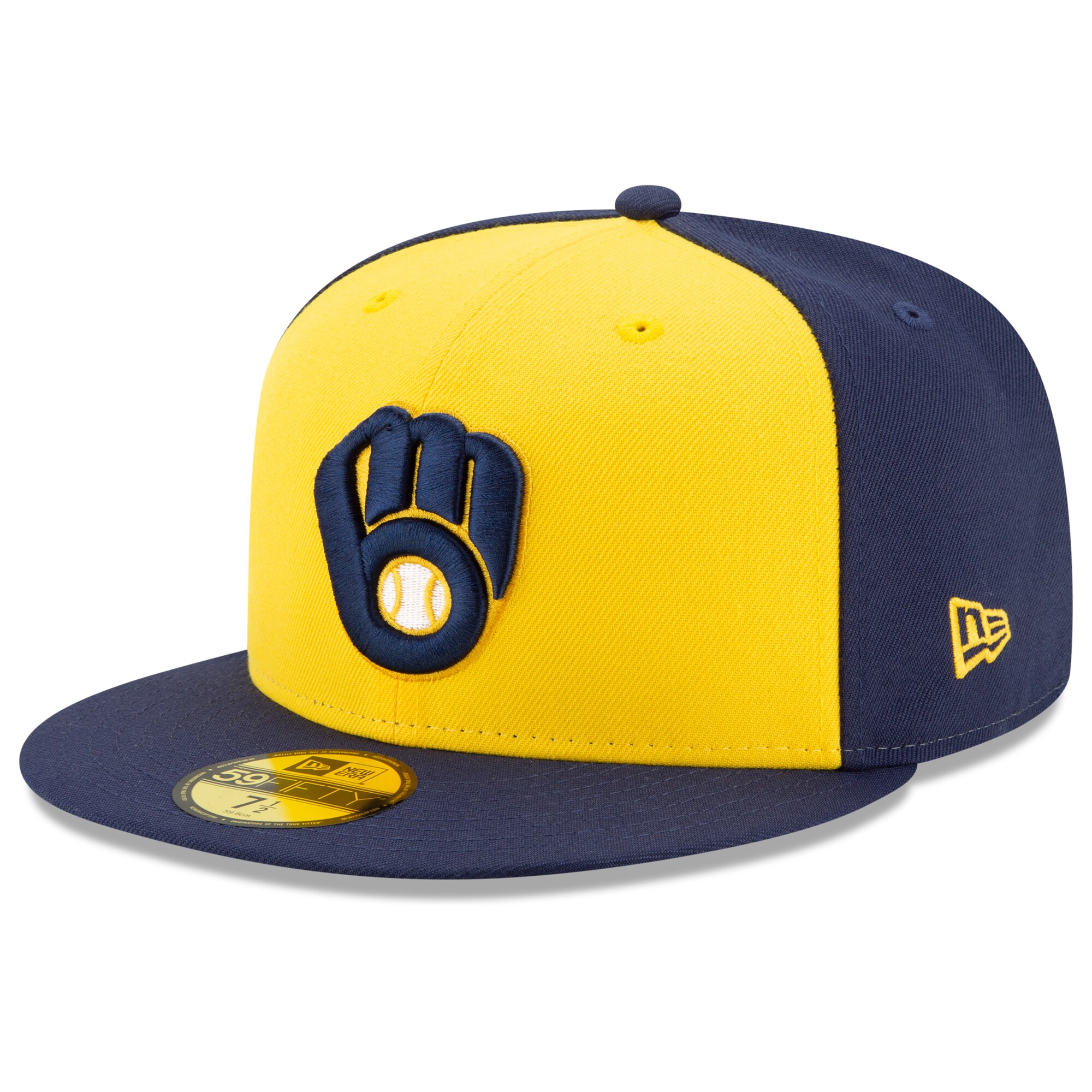 Milwaukee Brewers Jerseys Shop – mens milwaukee brewers new era navyyellow alternate authentic collection on-field 59fifty fitted hat Baseball Jerseys and Caps