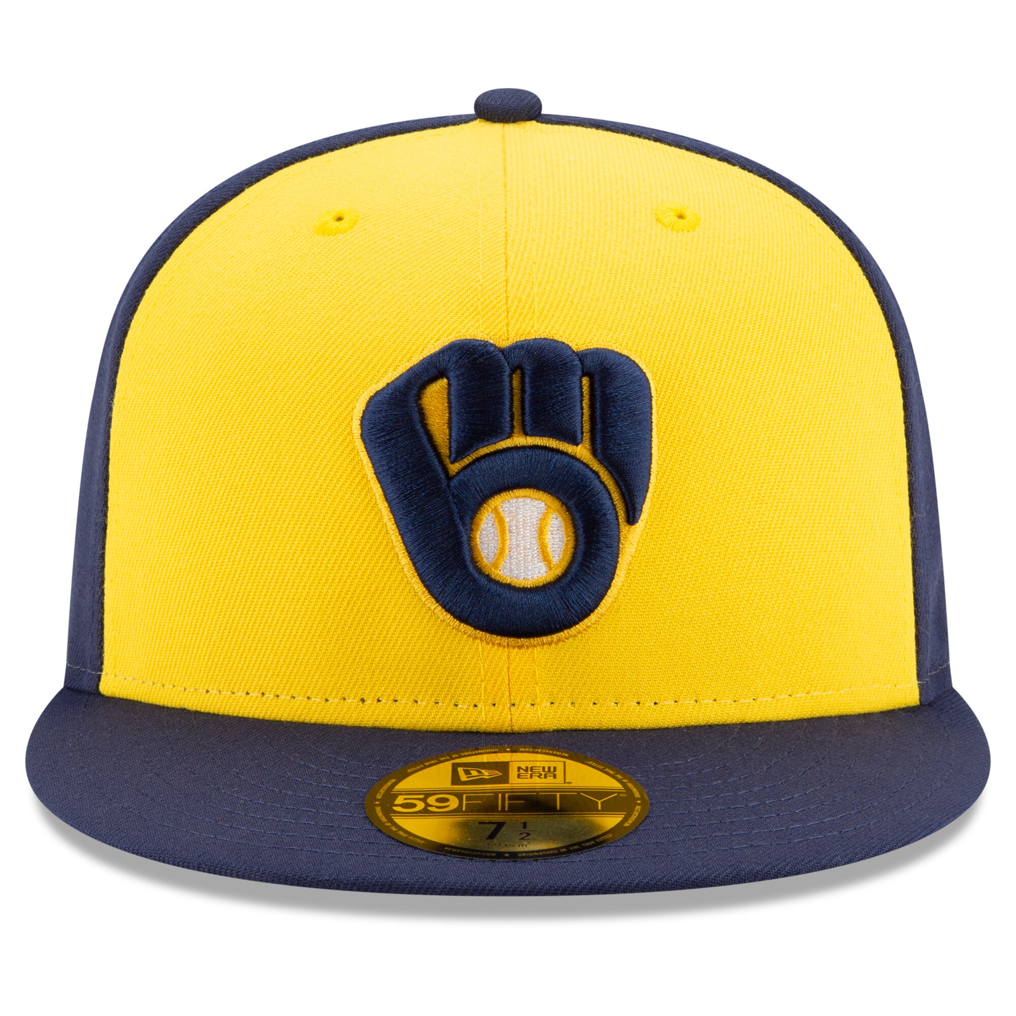 Milwaukee Brewers Jerseys Shop – mens milwaukee brewers new era navyyellow alternate authentic collection on-field 59fifty fitted hat Baseball Jerseys and Caps