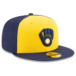 Milwaukee Brewers Jerseys Shop – mens milwaukee brewers new era navyyellow alternate authentic collection on-field 59fifty fitted hat Baseball Jerseys and Caps