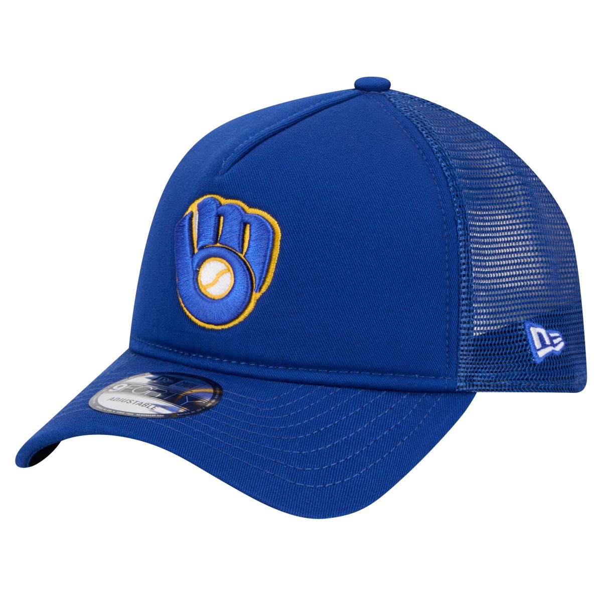 Milwaukee Brewers Jerseys Shop – mens milwaukee brewers new era royal 9forty a-frame trucker adjustable hat Baseball Jerseys and Caps