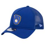 Milwaukee Brewers Jerseys Shop – mens milwaukee brewers new era royal 9forty a-frame trucker adjustable hat Baseball Jerseys and Caps