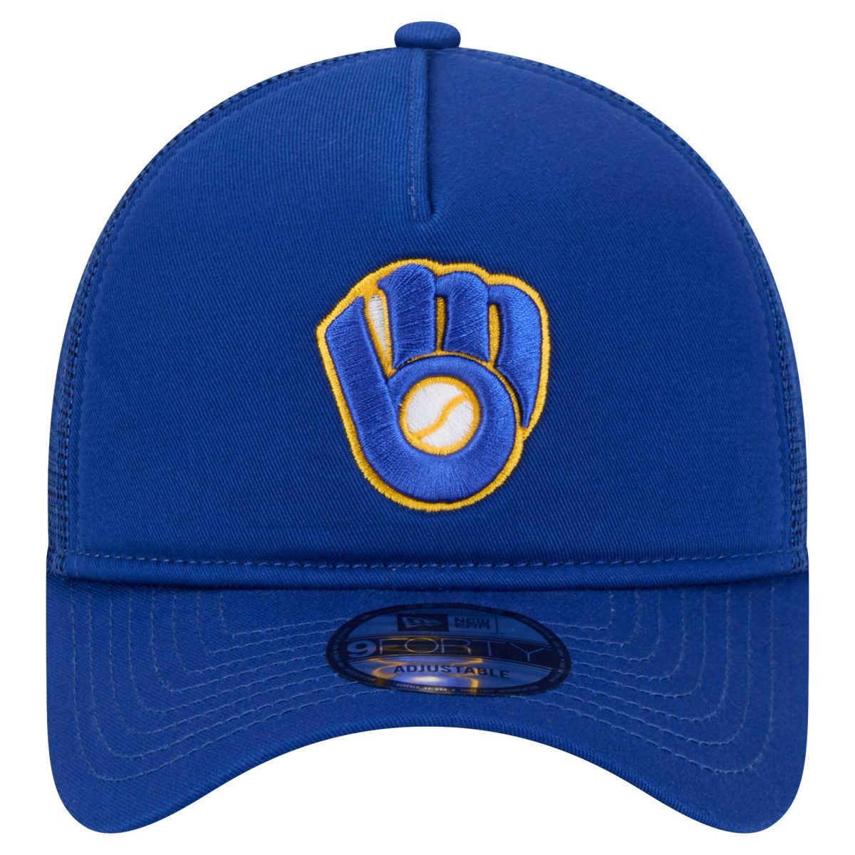 Milwaukee Brewers Jerseys Shop – mens milwaukee brewers new era royal 9forty a-frame trucker adjustable hat Baseball Jerseys and Caps