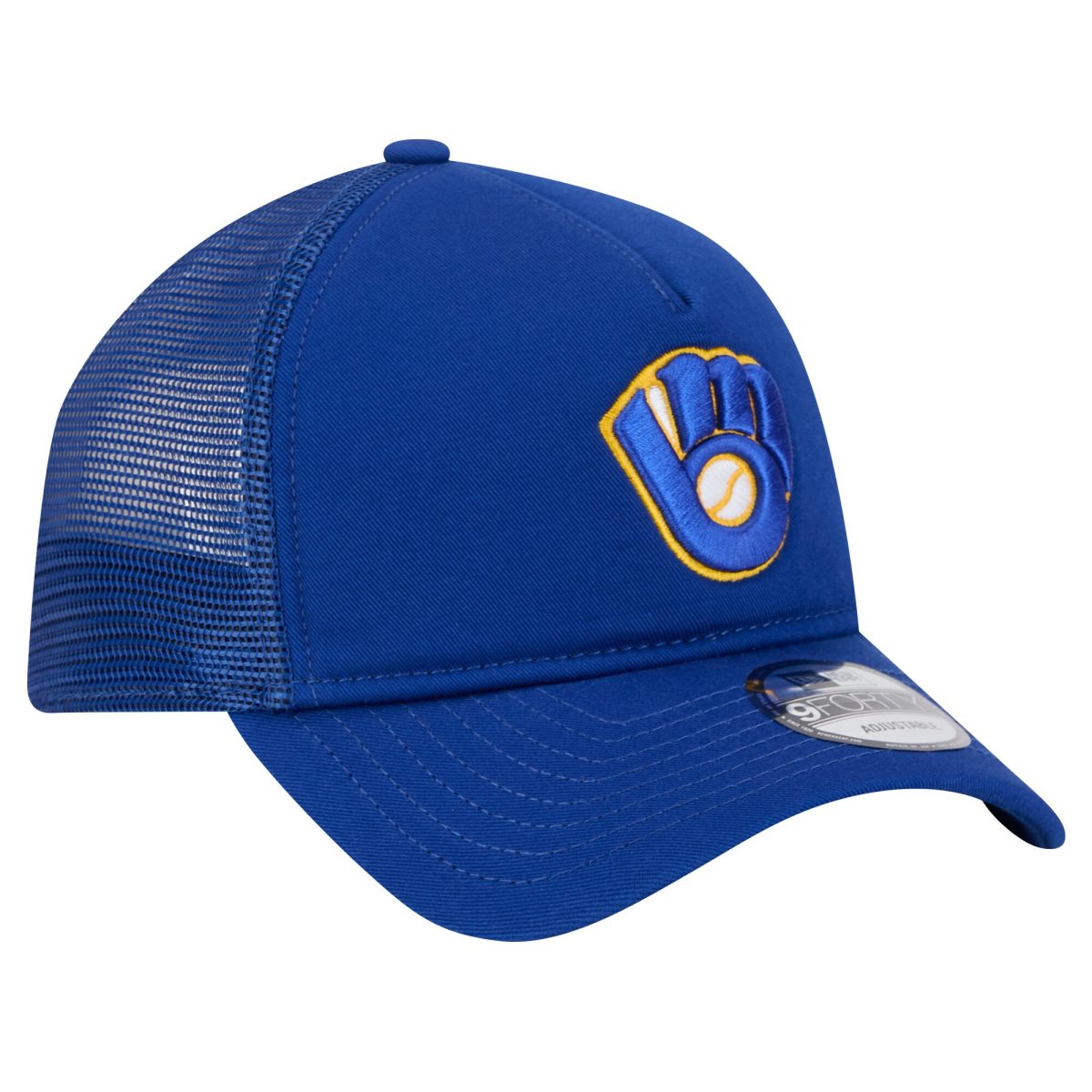 Milwaukee Brewers Jerseys Shop – mens milwaukee brewers new era royal 9forty a-frame trucker adjustable hat Baseball Jerseys and Caps