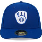 Milwaukee Brewers Jerseys Shop – mens milwaukee brewers new era royal white logo low profile 59fifty fitted hat Baseball Jerseys and Caps