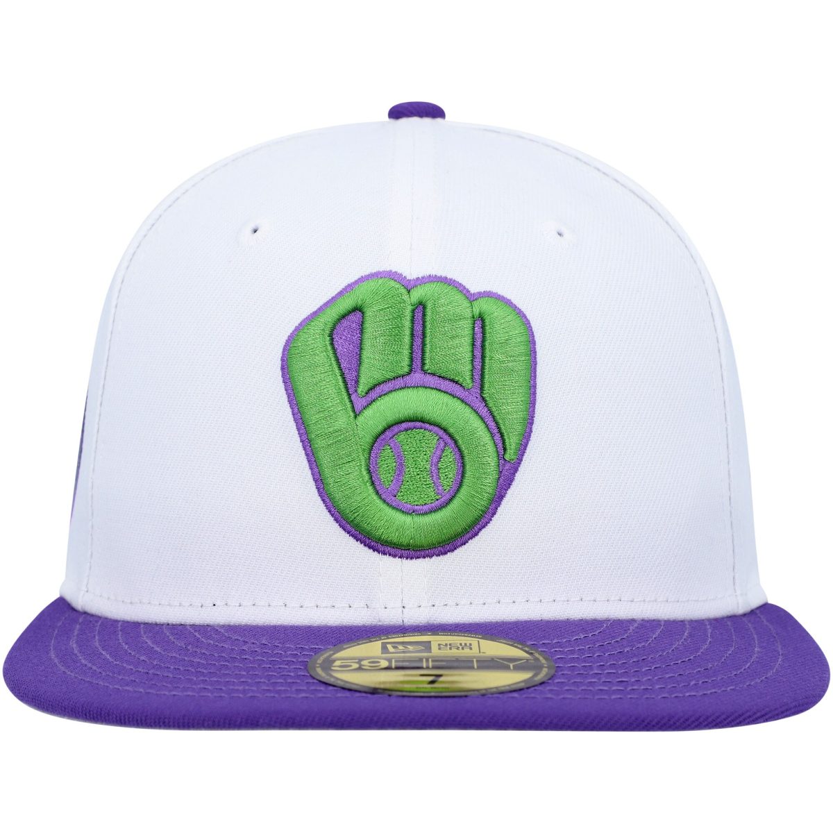 Milwaukee Brewers Jerseys Shop – mens milwaukee brewers new era white 50th anniversary side patch 59fifty fitted hat Baseball Jerseys and Caps